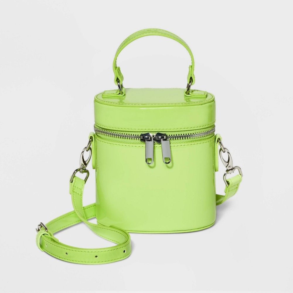 Wild Fable Barrel Crossbody Bag Lime Neon Green